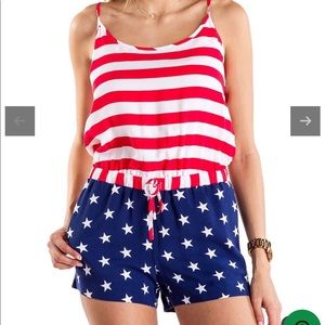 American flag romper